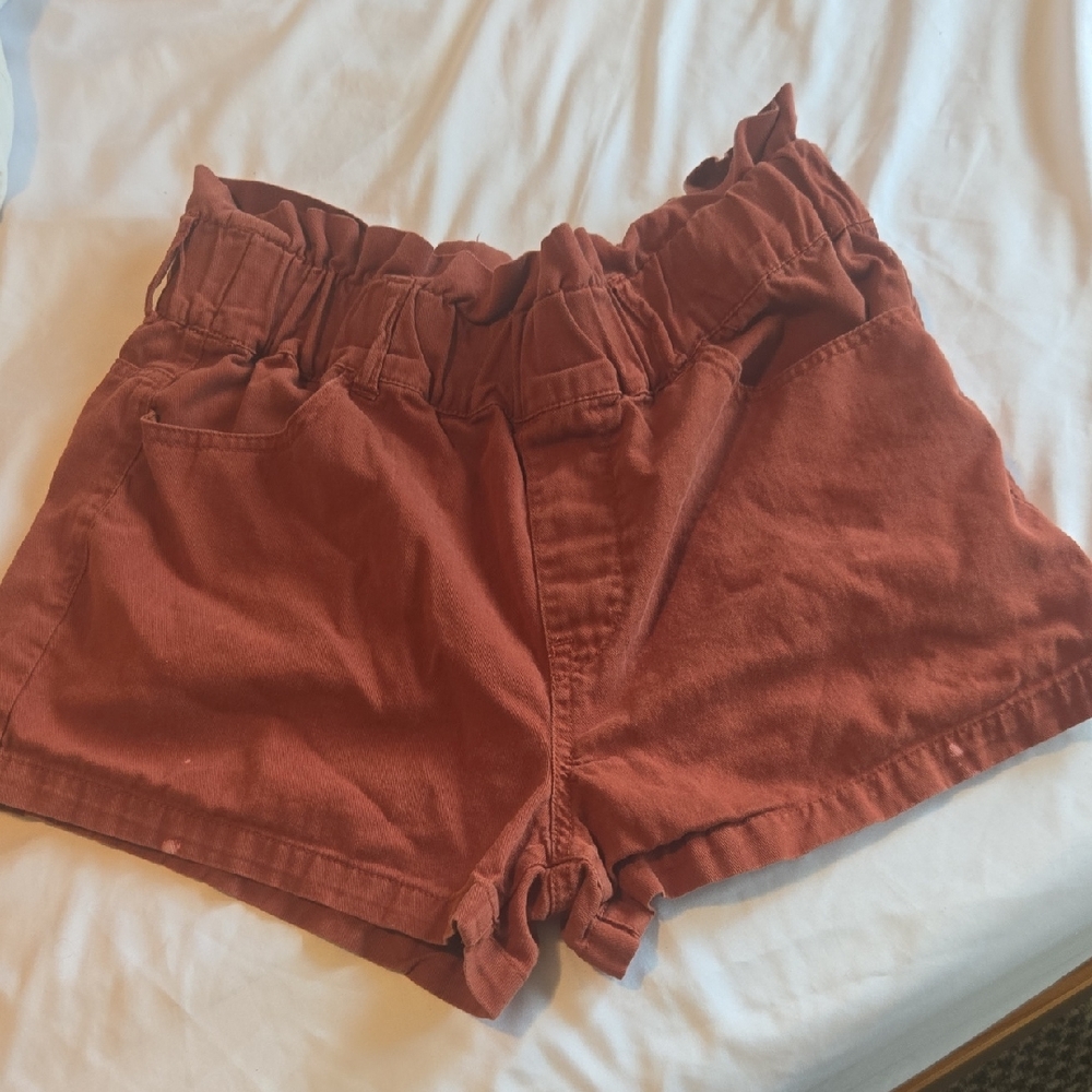 High Waist Women's Shorts in Terracotta